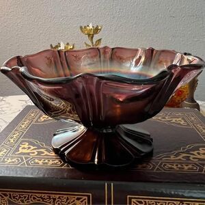 Purple Grape Amethyst Bowl 3” Tall x 5.5” Dia